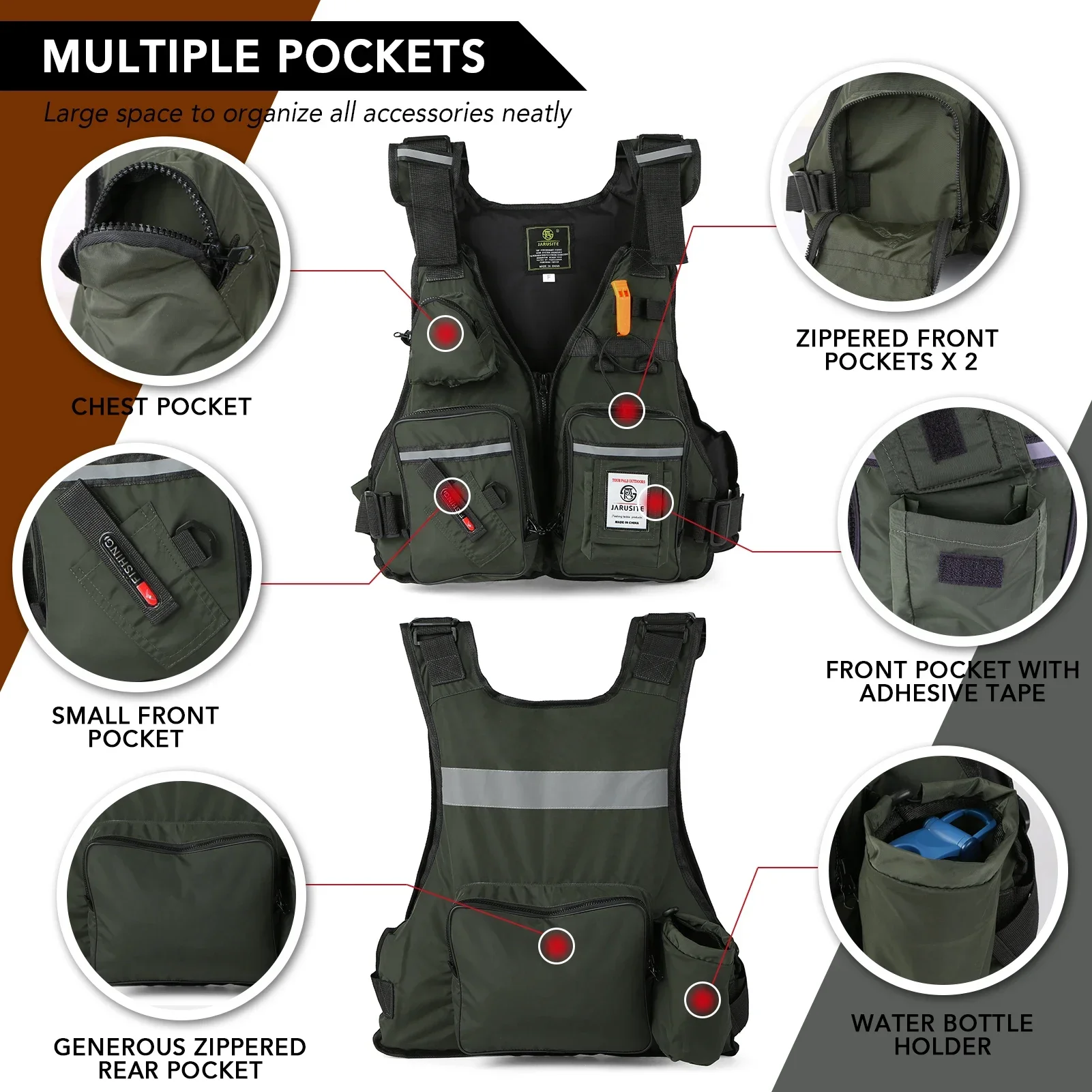 Fishing Vest Jacket - Спасательный жилет для взрослых 2026 года