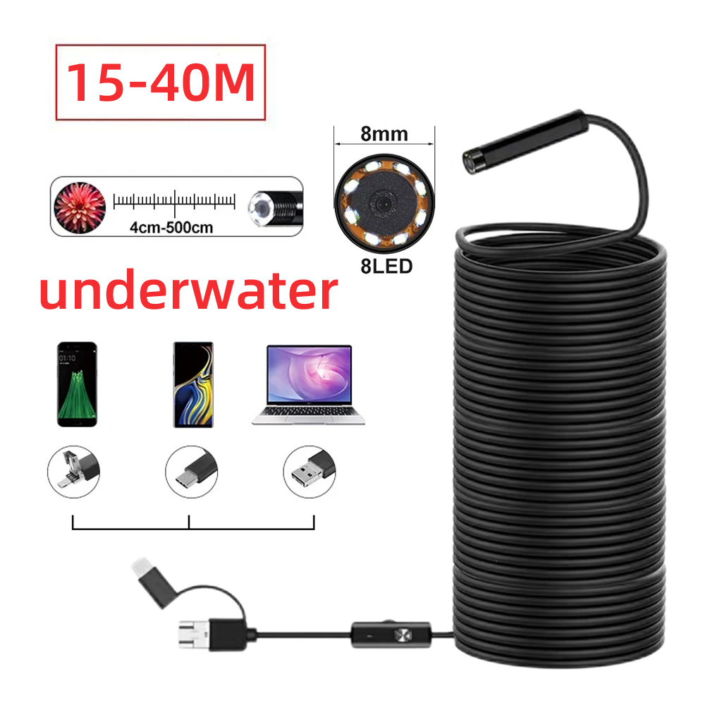 Underwater Fishing Camera - Подводный мини-эндоскоп 40 м с камерой,