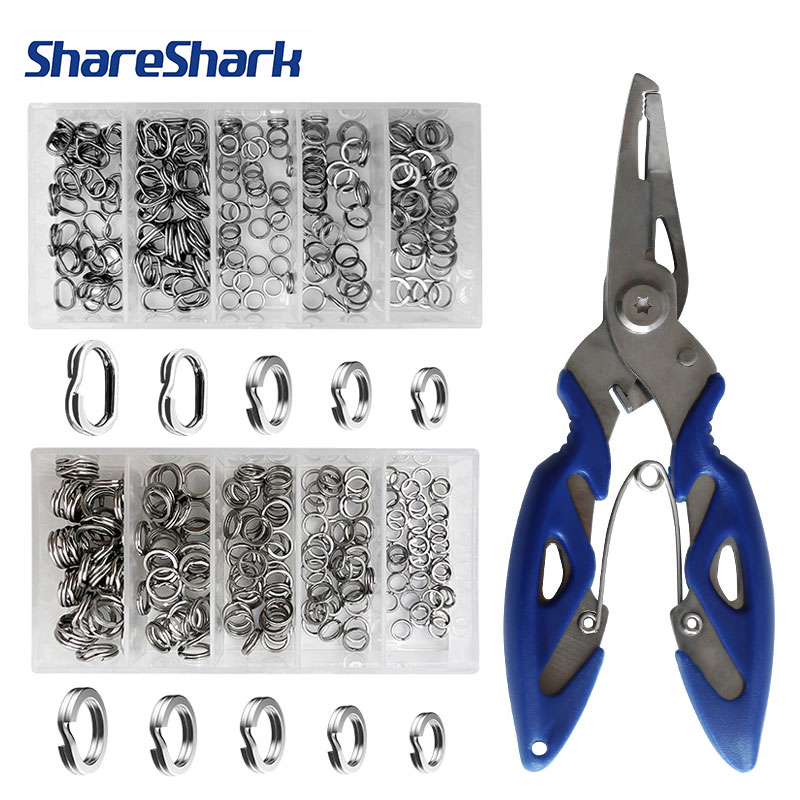 Fishing Pliers - ShareShark 200 шт., разъемные кольца из