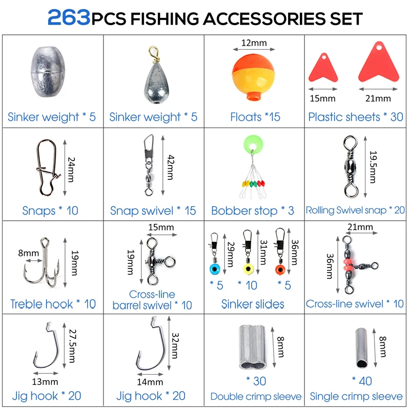 263 шт., набор аксессуаров для – обзор и цена Fishing Pliers